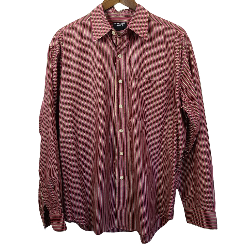 Ralph Lauren Jeans Co Striped Button Down Shirt Medium
